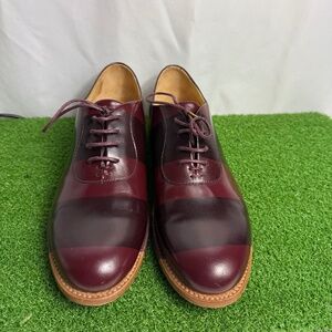 The Office of Angela Scott - Mr. Smith Oxford Shoes - Burgundy Striped